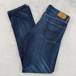 Polo Ralph Lauren Mens 33 x 34 Hampton Straight Dark Wash Denim Jeans RL Logo